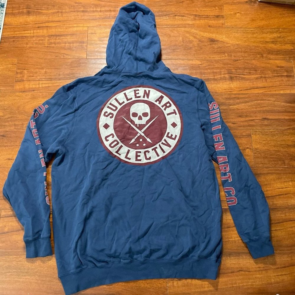 NEW SULLEN ART CO BOH PULLOVER BLUE HOODIE
